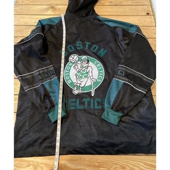 Vintage Hooded Boston Celtics Jacket Size 2XL Men’s Black Full Zip Jerseys